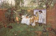 William Merrit Chase The Open air Breakfast oil painting